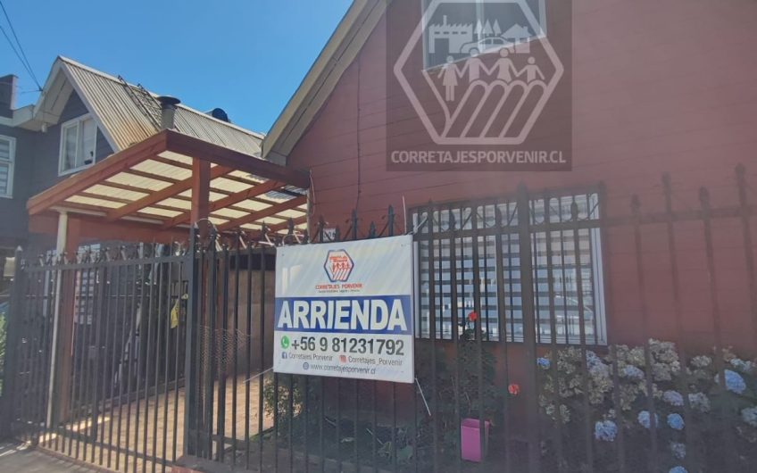 NO DISPONIBLE! SE ARRIENDA CASA EN VILLA LAS ARAUCARIAS PADRE LAS CASAS